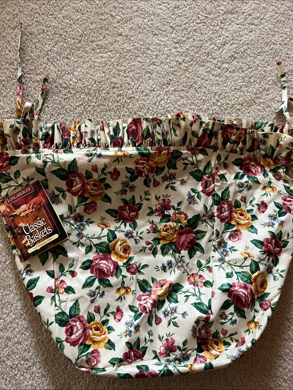 Longaberger -Garden Splendor -13” Measuring Basket Liner -SFH
